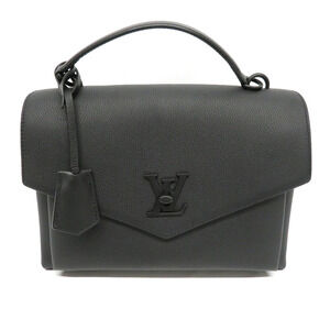 Louis Vuitton My Lock Me Grained Calfskin Shoulder Bag Black Noir